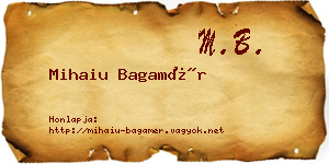 Mihaiu Bagamér névjegykártya